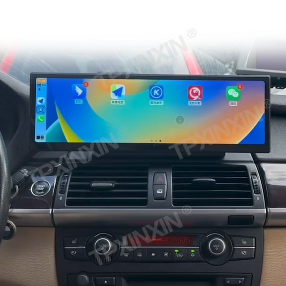 TPXINXIN 14.9 inch Android 13 Car Stereo for BMW X5 E70 E71 2007-2013 2K IPS Touch Screen,Global 4G LTE GPS Navigation, Support Wireless CarPlay Android Auto