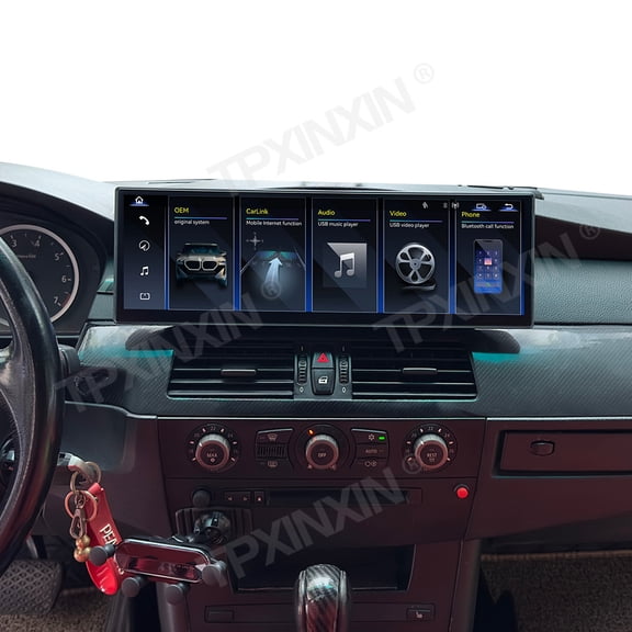 TPXINXIN 14.9 inch Car Radio For BMW 5 Series(E60/E61)2003-2010 Navigation Multimedia Head Unit GPS Carplay Linux Screen
