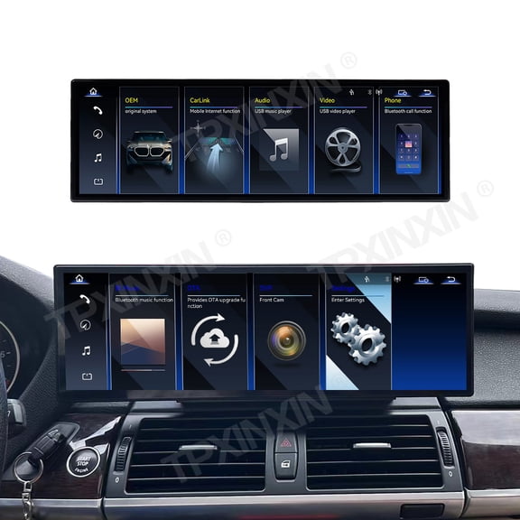 TPXINXIN 14.9 inch Car Radio For BMW X5（E70/E71）2007-2013 Navigation Multimedia Head Unit GPS Carplay Linux Screen