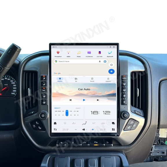TPXINXIN 15.6 inch Tesla Style Android 15 Car Radio For Chevrolet Silverado 2014-2019 Car Multimedia Player GPS Navigation Head Unit