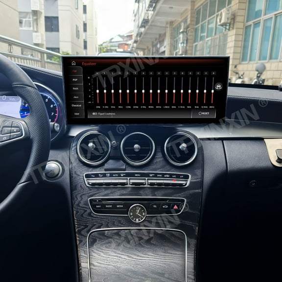 TPXINXIN 15.8 Inch Qualcomm Android 14 Carplay for Mercedes Benz C-Class/GLC W205 2015-2019 Car Multimedia Player GPS Navigation Car Radio Head Unit