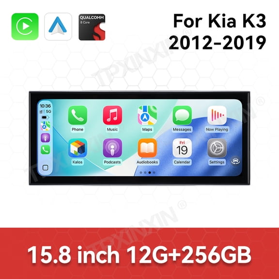 TPXINXIN 15.8 inch Android 15 Car Radio For KIA K3 2012-2019 HD Multimedia Video Player Navigation GPS DVD 4G DSP Stereo Bluetooth