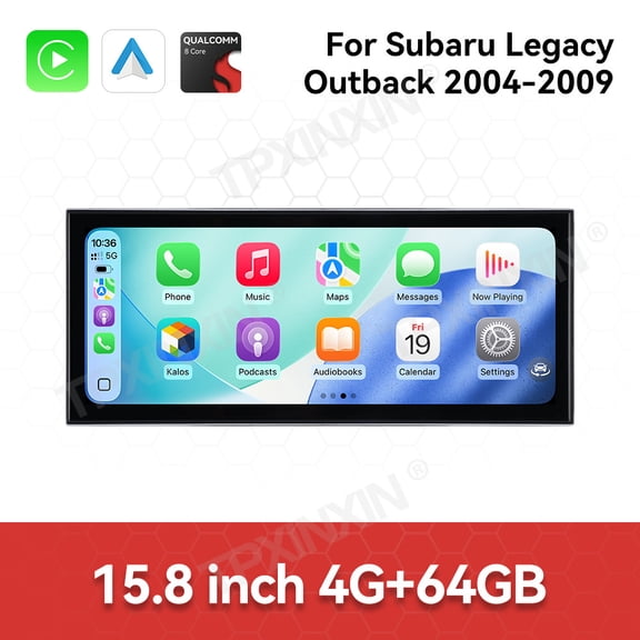 TPXINXIN 15.8 inch Android 15 Car Radio For Subaru Legacy/Outback 2004-2009 HD Multimedia Video Player Navigation GPS DVD 4G DSP Stereo Bluetooth