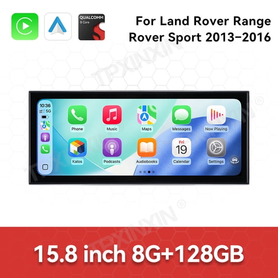 TPXINXIN 15.8 inch Android 15 Car Radio For Land Rover Range Rover Sport 2013-2016 HD Multimedia Video Player Navigation GPS DVD 4G DSP Stereo Bluetooth