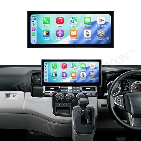 TPXINXIN 15.8 inch Android 15 Qualcomm Carplay Car Radio For Toyota HiAce 2019 Car Autoradio Multimedia Player GPS Navigat Head Unit