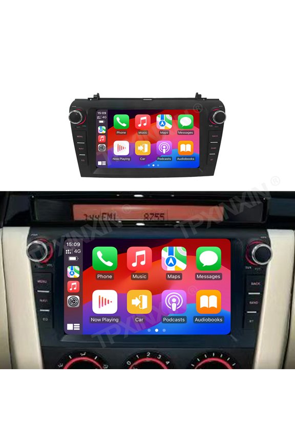 8 inch Car Radio Android 14.0 CarPlay for Mazda 3 2009-2012 Multimedia Player GPS Navigation 4G WiFi DSP Stereo Bluetooth