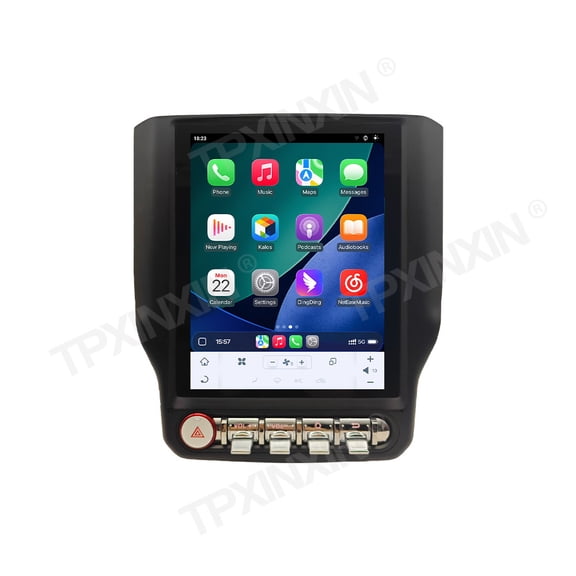 TPXINXIN 9.7 inch Car Radio Android 14 for Dodge Ram 2019-2021 4G GPS Head Unit Wireless Bluetooth CarPlay Touch Screen Stereo System