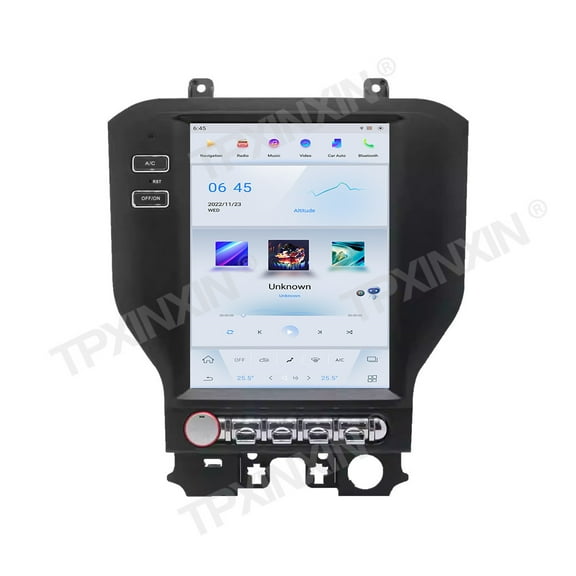 TPXINXIN Android 13 Auto Car Radio GPS Navigation Screen For Ford Mustang 2015-2017 Carplay Digital Dashboard 10.4 inch Multimedia AC Headunit