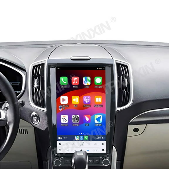 TPXINXIN Android 13 Radio for Ford Edge 2015-2018 13.6-Inch Tesla Style IPS Touch Screen Stereo with Bluetooth 5.0 Carplay/Android Auto GPS Navigation Head Unit for Car Multimedia Player