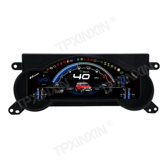 TPXINXIN Car Digital Dashboard Cluster For TOYOTA LAND CRUISER FJ 2007-2022 Auto Instrument Meter Screen TPMS Headunit Multimedia Virtual