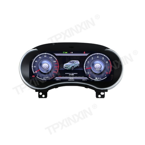 TPXINXIN Cluster Digital Dashboard For Jeep Grand Cherokee 2013-2018 Speedometer Instrument Panel Suppo Wireless CarPlay and Android Auto