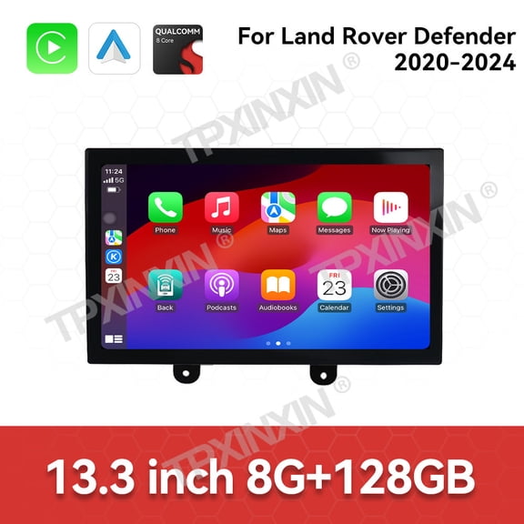 TPXINXIN Curved Screen 13.3" For Land Rover Defender 2018-2023 Android Carplay Car Radio Automotive Multimedia Player GPS Navi Head Unit