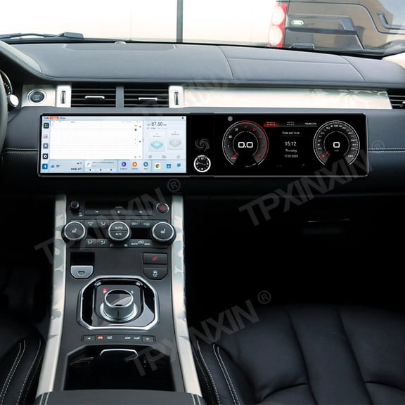 TPXINXIN Dual 12.3 inch For Range Rover Evoque 2012-2015 GPS Navigation Android 13 Car Radio CarPlay Multimedia Player Head Stereo Unit HD Screen