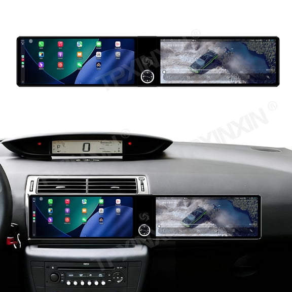 TPXINXIN Dual 12.3 inch Screen Car Radio For Citroen C4 2004-2009 Android GPS Navigation Multimedia Video Player Stereo Receiver Head Unit
