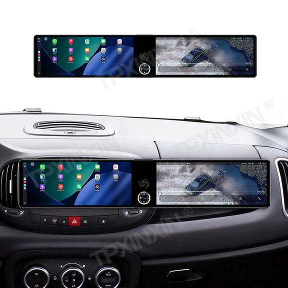 TPXINXIN Dual 12.3 inch Screen Car Radio For Fiat 500L 2012-2017 Android GPS Navigation Multimedia Video Player Stereo Receiver Head Unit