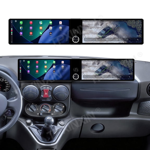 TPXINXIN Dual 12.3 inch Screen Car Radio For Fiat Doblo 2002-2017 Android GPS Navigation Multimedia Video Player Stereo Receiver Head Unit