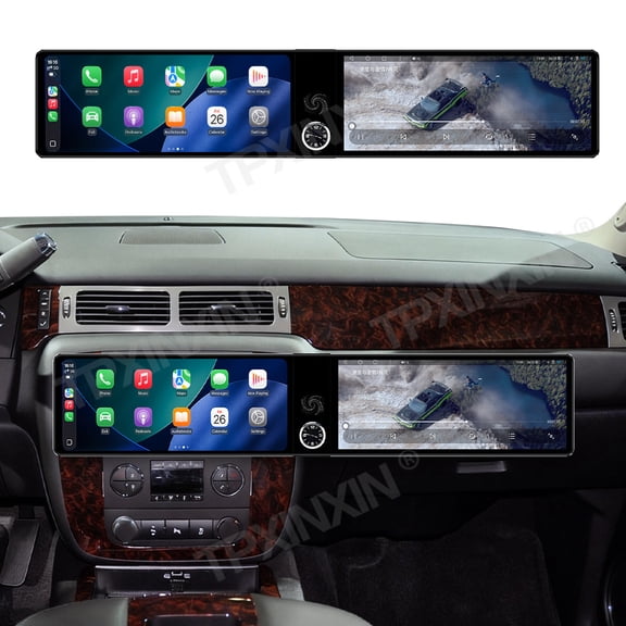 TPXINXIN Dual 12.3 inch Screen Car Radio For GMC Yukon 2007-2012 Android GPS Navigation Multimedia Video Player Stereo Receiver Head Unit