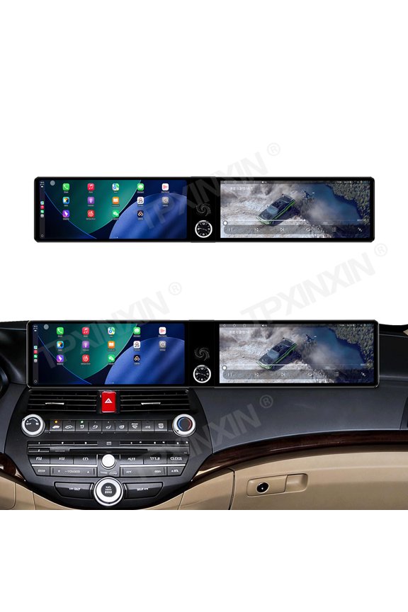 Dual 12.3 inch Screen Car Radio For Honda Accord 8th 2008-2013 Android GPS Navigation Multimedia Video Player Stereo Receiver Head Unit