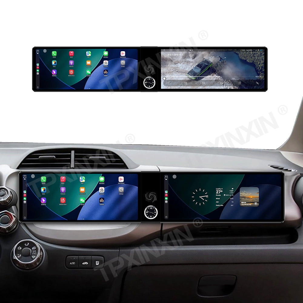 TPXINXIN Dual 12.3 inch Screen Car Radio For Honda Fit 2008-2013 ...