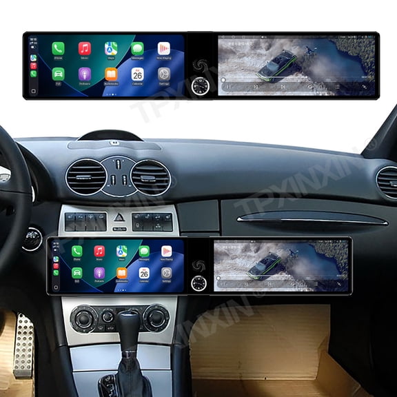 TPXINXIN Dual 12.3 inch Screen Car Radio For Mercedes Benz C/CLK 2005-2009 Android GPS Navigation Multimedia Video Player Stereo Receiver Head Unit