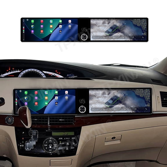 TPXINXIN Dual 12.3 inch Screen Car Radio For Toyota Previa/Estima 2006-2015 Android GPS Navigation Multimedia Video Player Stereo Receiver Head Unit
