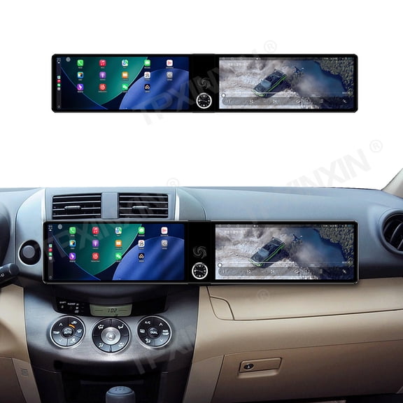TPXINXIN Dual 12.3 inch Screen Car Radio For Toyota RAV4 2006-2012 Android GPS Navigation Multimedia Video Player Stereo Receiver Head Unit