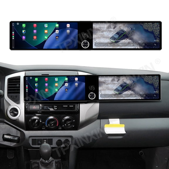 TPXINXIN Dual 12.3 inch Screen Car Radio For Toyota Tacoma 2005-2013 Android GPS Navigation Multimedia Video Player Stereo Receiver Head Unit