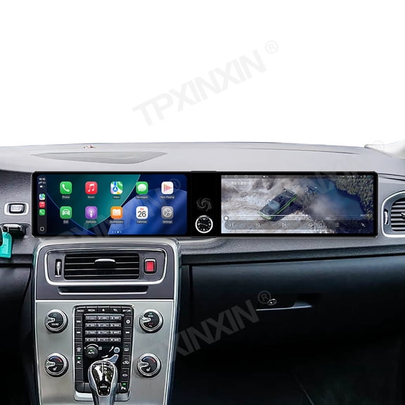 TPXINXIN Dual 12.3 inch Screen Car Radio For Volvo S60 2011-2019 Android GPS Navigation Multimedia Video Player Stereo Receiver Head Unit