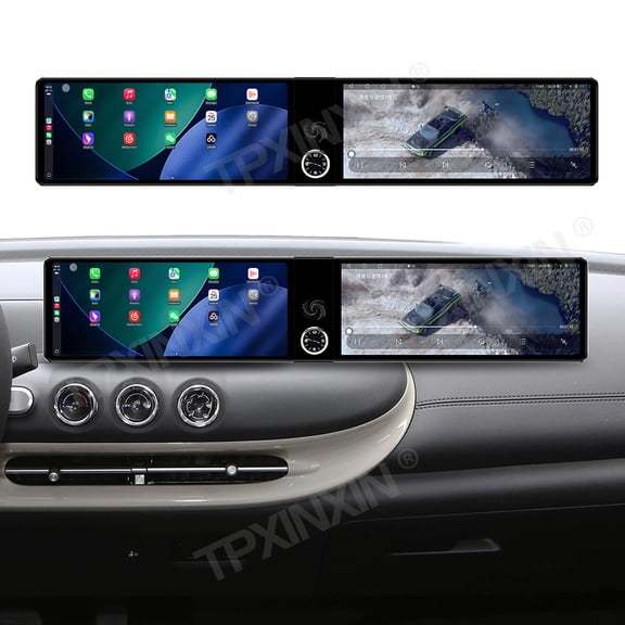 TPXINXIN Dual 12.3 inch Screen Car Radio For Wuling Bingo 2023-2026 Android GPS Navigation Multimedia Video Player Stereo Receiver Head Unit