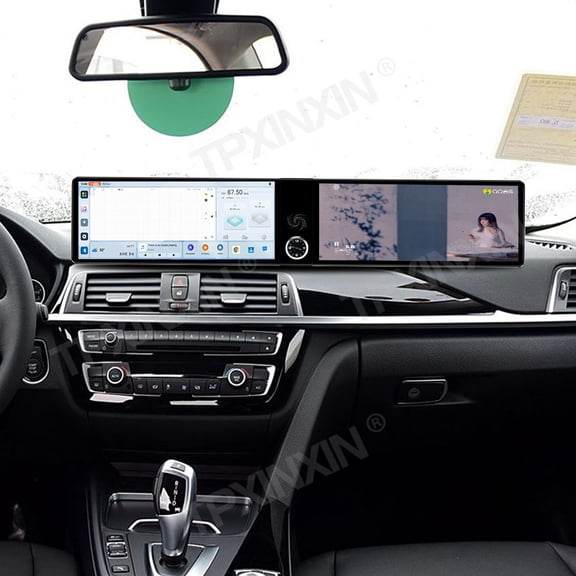 TPXINXIN Dual 12.3 inch Screen Carplay Android 14 Car GPS Navigation for BMW 3 series 4 series 2018-2019 EVO Head Unit Multimedia Player Car Radio