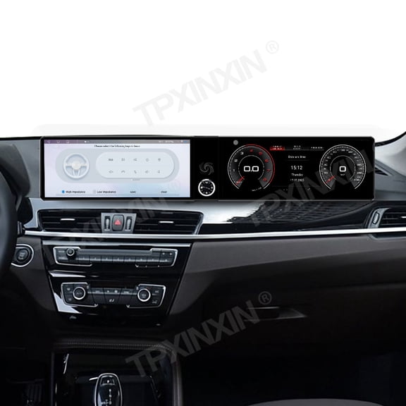 TPXINXIN Dual 12.3 inch Screen Carplay Android 14 Car GPS Navigation for BMW X1 2018-2020 EVO Head Unit Multimedia Player Car Radio