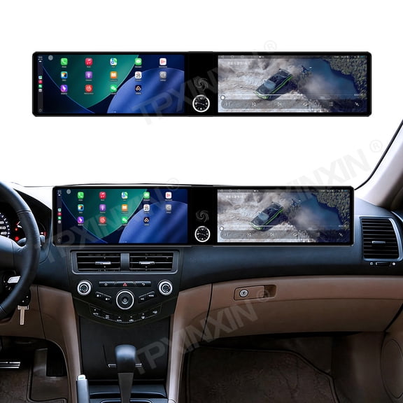 TPXINXIN Dual 12.3 inch Touch Screen Android 13 Qualcomm 8 CORE Carplay Car Radio For Honda Accord 2004-2007 Car GPS Navigation Multimedia