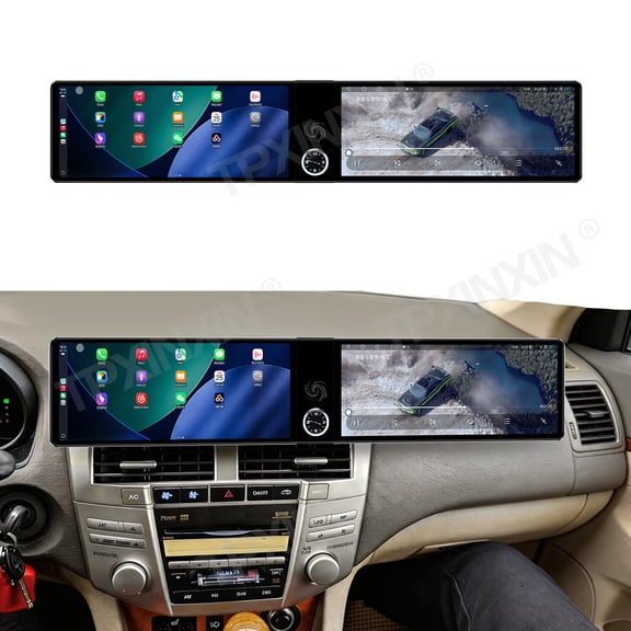 TPXINXIN Dual 12.3 inch Touch Screen Android 13 Qualcomm 8 CORE Carplay Car Radio For Lexus RX330 RX350 2003-2007 Car GPS Navigation Multimedia
