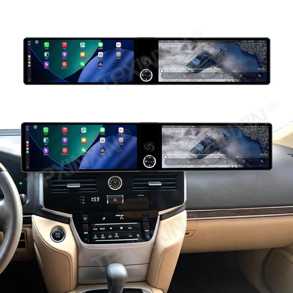 TPXINXIN Dual 12.3 inch Touch Screen Android 13 Qualcomm 8 CORE Carplay Car Radio For Toyota Land Cruiser 2016-2022 Car GPS Navigation Multimedia