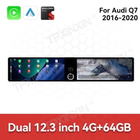 TPXINXIN Dual 12.3 inch for Audi Q7 2016-2020 GPS Navigation Android 13 Car Radio CarPlay Multimedia Player Head Stereo Unit HD Screen