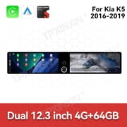 TPXINXIN Dual 12.3 inch for KIA K5 2016-2019 GPS Navigation Android 13 Car Radio CarPlay Multimedia Player Head Stereo Unit HD Screen