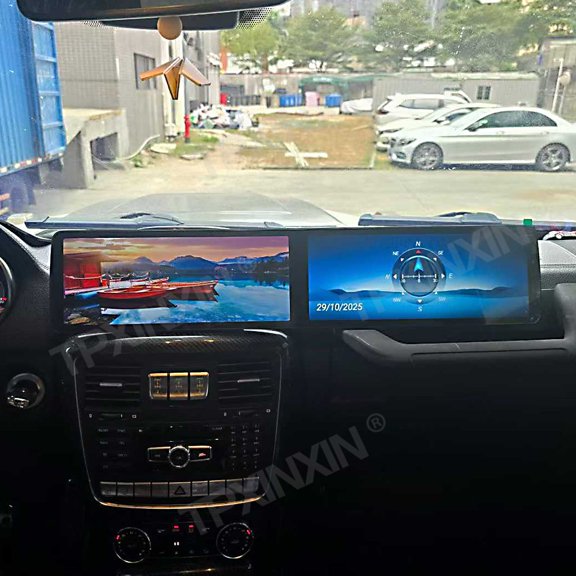 TPXINXIN Dual 12.8 inch Screen Car Radio For Mercedes-Benz G-Class 2013-2018 Android GPS Navigation Multimedia Video Player Stereo Receiver Head Unit