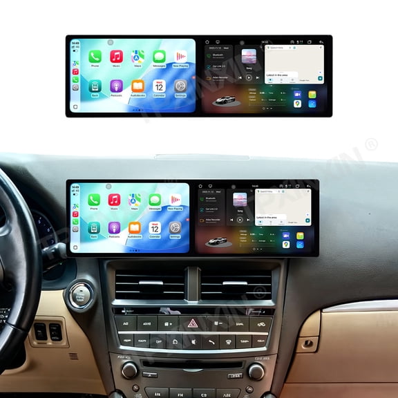 TPXINXIN Dual 9.1 inch Screen Car Radio For Lexus IS 2006-2012 Android 15 Multimedia Player GPS Navigation Auto DSP Stereo Host