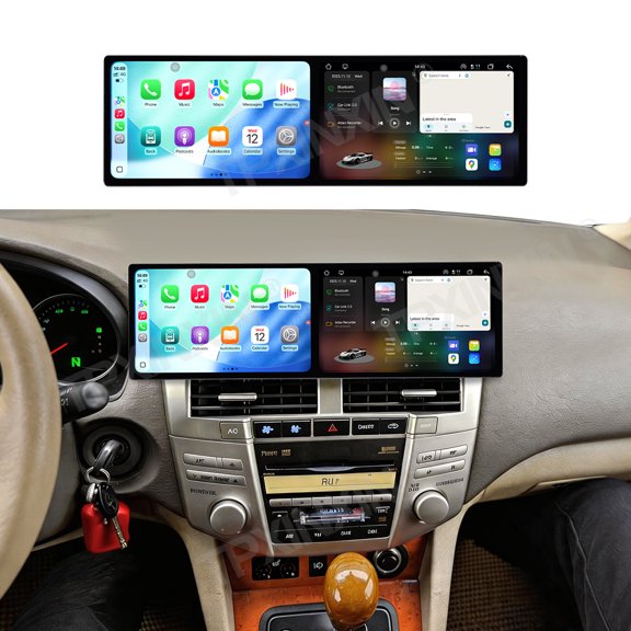TPXINXIN Dual 9.1 inch Screen Car Radio For Lexus RX330/350 2003-2007 Android 15 Multimedia Player GPS Navigation Auto DSP Stereo Host