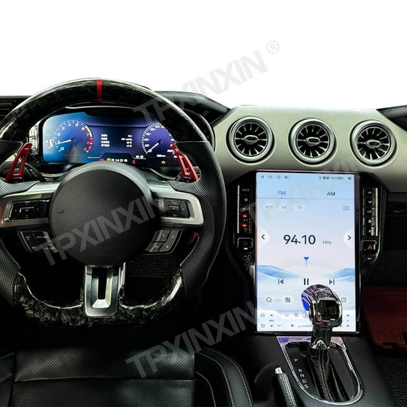 TPXINXIN Qualcomm Android 13 Radio for Ford Mustang (2015-2021) Stereo Upgrade 14.5 Inch 2K IPS Screen Build-in Carplay/Android Auto/WiFi 4G LTE