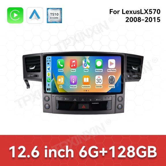 TPXINXIN Touch Screen 12.6 inch Car Radio for Lexus LX570 2008-2015 Android GPS Automotive Multimedia Auto Radio Stereo Receiver Head Unit