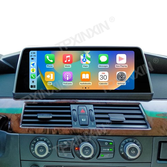 TPXINXIN Ultra-Thin 10.25 Inch Gesture Control Screen for BMW 5 Series E60 2004-2009 Android 13.0 Car Radio Multimedia Video Player Wireless Carplay