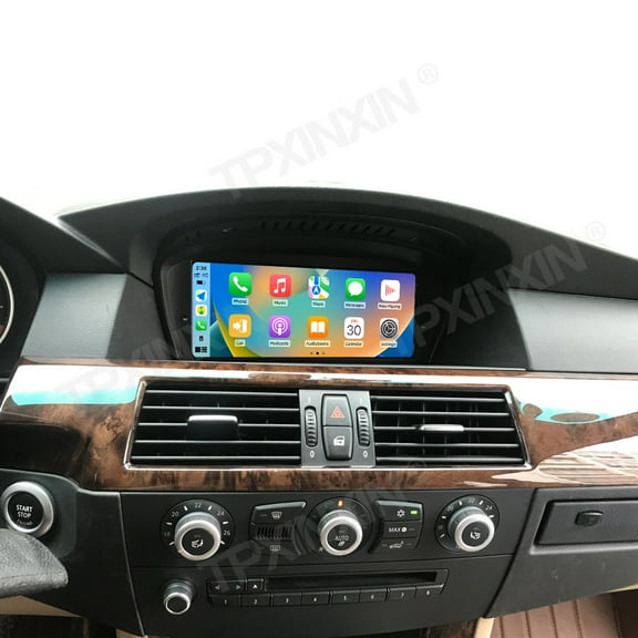 TPXINXIN Ultra-Thin 10.25 Inch Gesture Control Screen for BMW 5 Series E60 2004-2009 Android 13.0 Car Radio Multimedia Video Player Wireless Carplay
