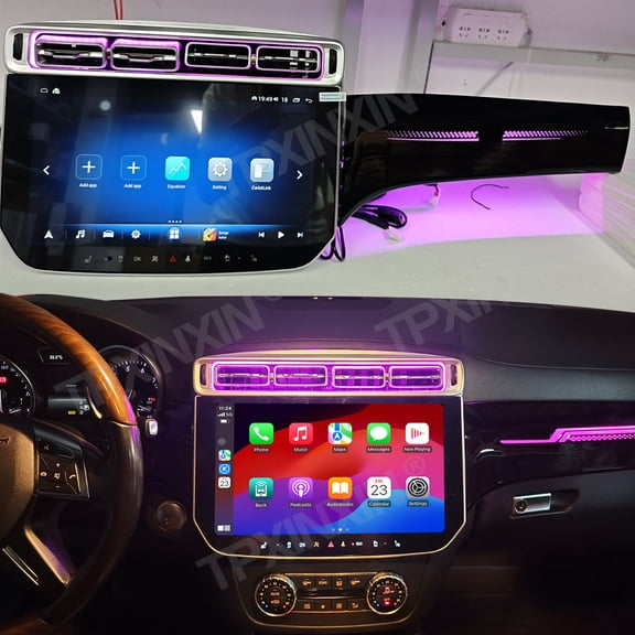 TPXINXIN Upgrade 13.3 inch Carplay for Mercedes-Benz ML 2013-2015 Android 14 Car Radio Multimedia Player GPS Head Unit With Ambient Lighting