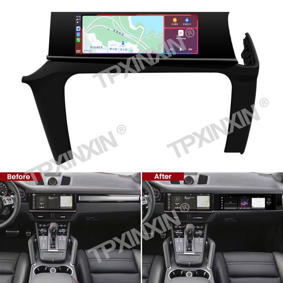 TPXINXIN for Porsche Cayenne 2018-2022 Car Copilot Android Screen Auto Headunit Monitor Carplay Passenger Seat Entertainment New Upgrade