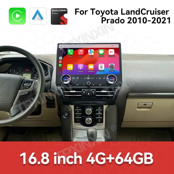 TPXINXIN for Toyota Prado LC150 2010-2021 16.8" Super Big Screen Android 13 Car Radio Carplay GPS Video Player Multimedia DSP Head Unit