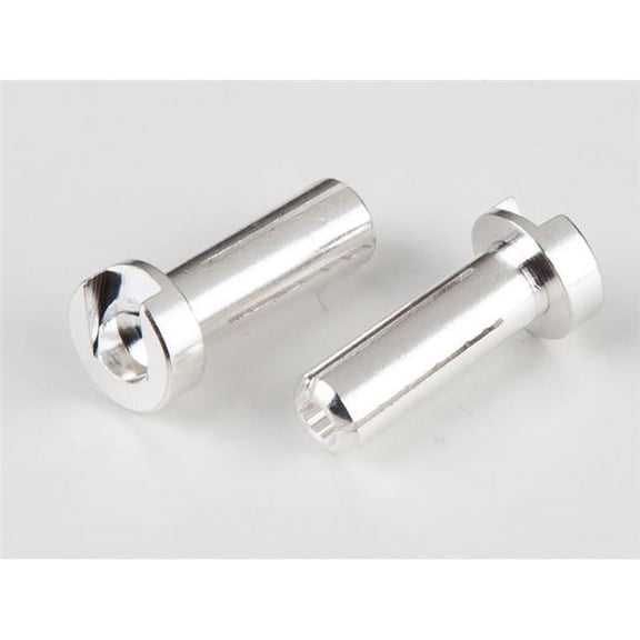 TQ Wire TQW2504 4 mm Male Bullets Low Profile Connector, Silver - 14 mm