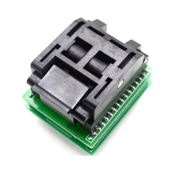 TQFP32 QFP32 TO DIP32 IC Programmer Adapter Chip Test Socket Burning Socket Integrated Circuits,1 x IC Programmer Adapter,black & green