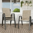 thumbnail image 1 of TQKVIPI Outdoor Patio Chairs Set of 4 Stackable Dining Chairs All-Weather Textilene Furniture Set for Pool Deck, Backyard, Garden, 1 of 10