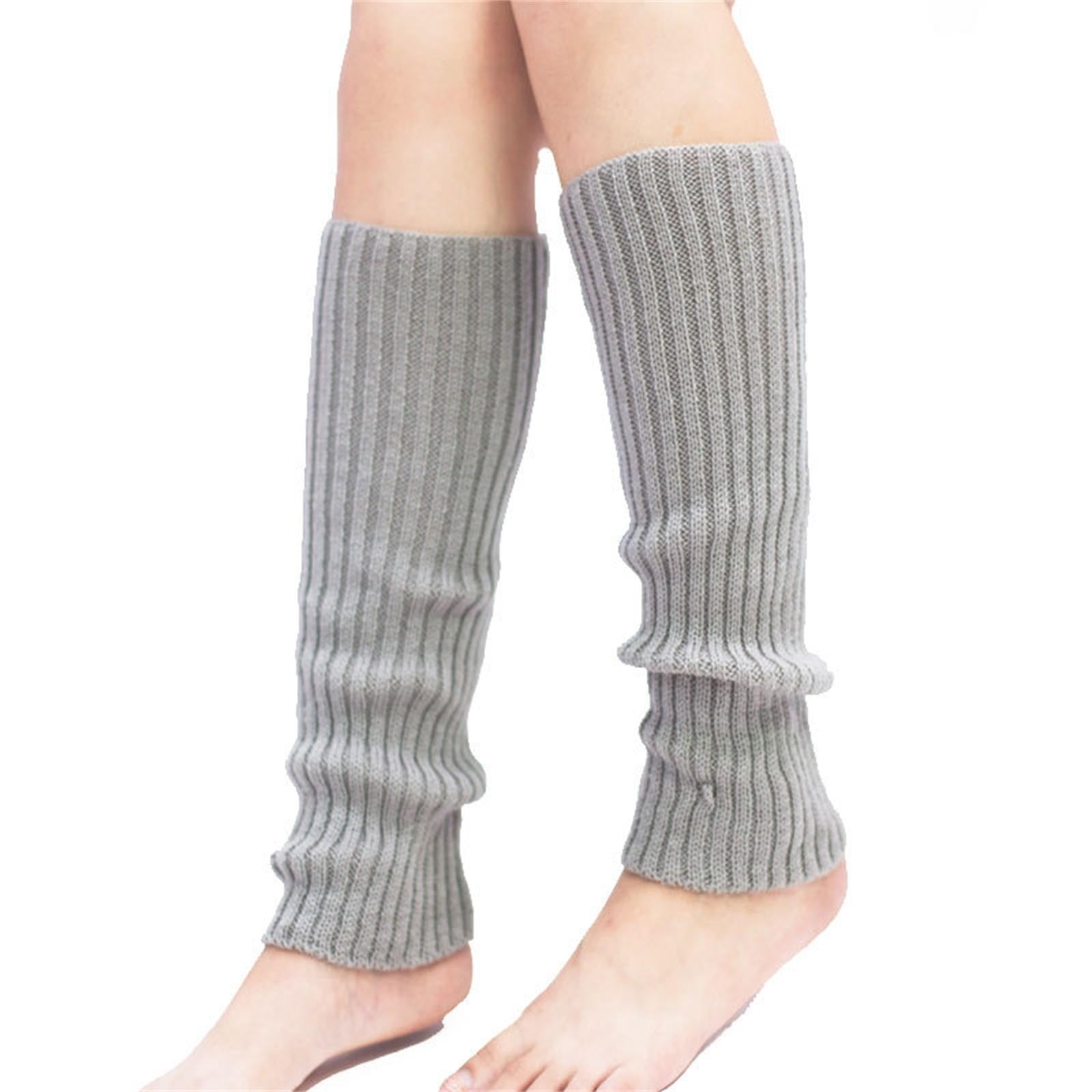 ONESING 2 Pairs Leg Warmers for Women Winter Ribbed Knitted Leg Warmers 80s  Long Leg Socks for Ballet Dance Sports